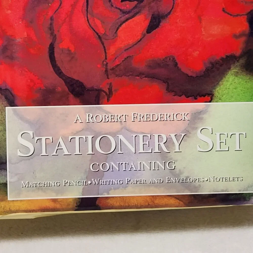 Robert Frederick  1999 Lisa Keaney Floral Stationary Set NEW Vintage